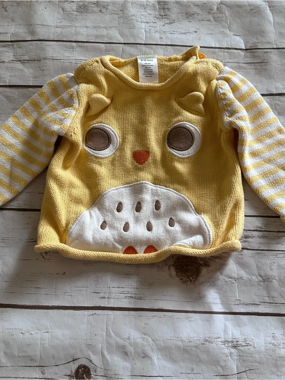 Gymboree owl sweater vguc 6/12